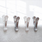 16 Pcs Windproof Seamless Clothes Clips Plastic Laundry Drying Clips Household Clothespins Practical Photo Hangers