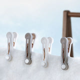 16 Pcs Windproof Seamless Clothes Clips Plastic Laundry Drying Clips Household Clothespins Practical Photo Hangers