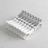 16 Pcs Windproof Seamless Clothes Clips Plastic Laundry Drying Clips Household Clothespins Practical Photo Hangers
