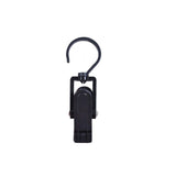 2 Pcs  Plastic Strong Swivel Hook Rotating Laundry Hanging Hook Clothes Pins Beach Towel Clips Black and white