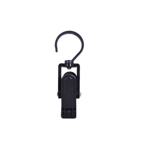2 Pcs  Plastic Strong Swivel Hook Rotating Laundry Hanging Hook Clothes Pins Beach Towel Clips Black and white