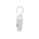 2 Pcs  Plastic Strong Swivel Hook Rotating Laundry Hanging Hook Clothes Pins Beach Towel Clips Black and white