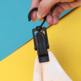 2 Pcs  Plastic Strong Swivel Hook Rotating Laundry Hanging Hook Clothes Pins Beach Towel Clips Black and white