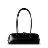 Women's niche design single shoulder large capacity cowhide armpit bag long strip baguette bag