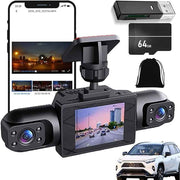 Darrahopens Electronics > Business & Home Security > Security Cameras & Accessories New Four-Record Monitoring Driving Recorder, 360° Full View Car 4 Channel Dashcam System, 1080P HD with Infrared Lamps Night Vision, Parking Mode, Loop Recording, 64 128GB Card In Australia - Darrahopens
