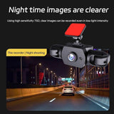 New Four-Record Monitoring Driving Recorder, 360° Full View Car 4 Channel Dashcam System, 1080P HD with Infrared Lamps Night Vision, Parking Mode, Loop Recording, 64 128GB Card