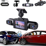 Wireless Dashcam Front and Rear Camera System, Rechargeable 360 1080P Dash Cam No Wires, 4-Channel Full Coverage App Control Dash Cam with Adjustable Lenses and Night Vision In Australia - Darrahopens