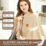 Portable Heated Shawl Blanket, Heated Shawl & USB Powered Winter Blanket Wrap with Soft Zipper Design and 3 Heating Levels for Outdoor and Home Use In Australia - Darrahopens