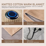 Portable Heated Shawl Blanket, Heated Shawl & USB Powered Winter Blanket Wrap with Soft Zipper Design and 3 Heating Levels for Outdoor and Home Use In Australia - Darrahopens