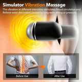 3 in 1 Back Massager, Electric Lumbar Support Pillow with Heat, Vibration and Traction, Back Support Pillow for Lower Back Pain Relief and Spine Support