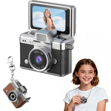 Mini Digital Camera with 1.47 in LCD Screen, 1080P Flip Screen Retro Digital Keychain Camera with Built-in Flash, Strap and Keychain, Portable Mini Cameras In Australia - Darrahopens