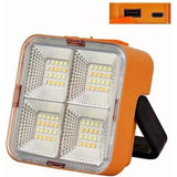 Mini Solar Rechargeable Multifunctional Searchlight, Solar Flashlight Rechargeable, Orange Flood Lights Outdoor, High Lumen Flashlight, Suitable for Outdoor Camping (Yellow)