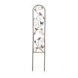 60"x11" Bronze Metal Garden Trellises, Decorative Butterfly & Bird Rustproof Trellis for Outdoor Climbing Plants, Roses, Vines, Cucumbers & Vegetables