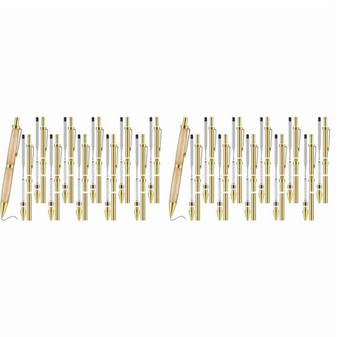 20 Pieces Retractable Pen Kit for Wood Turning 7mm Click Pen Kit with Refills Lathe Turning Supplies for DIY Friends In Australia - Darrahopens