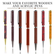 30 Pcs Slimline Pen Kit Wood Turning Twist Pen Kit with Refill Lathe Turning Supplies for DIY Making, Supplies