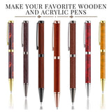 30 Pcs Slimline Pen Kit Wood Turning Twist Pen Kit with Refill Lathe Turning Supplies for DIY Making, Supplies