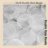 300 Pcs 2 Inch Round Capiz Shells with 2 Holes Round Natural Shell White Shells for Wind Chimes Jewelry Making
