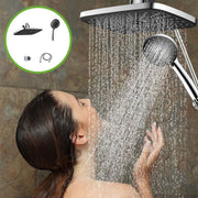 12 Inch Shower Set with Overhead Rain Spray and 7 Function Handheld Showerhead, Three Way Diverter for Easy Installation, Complete Bathroom Fixture Kit In Australia - Darrahopens