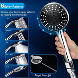 12 Inch Shower Set with Overhead Rain Spray and 7 Function Handheld Showerhead, Three Way Diverter for Easy Installation, Complete Bathroom Fixture Kit