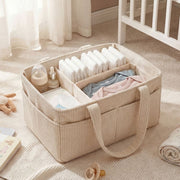2Pcs Diaper Caddy Organizer with Inner Compartment Organization Sturdy Comfortable Carry Design for Nursery Baby Shower Newborn