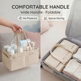 2Pcs Diaper Caddy Organizer with Inner Compartment Organization Sturdy Comfortable Carry Design for Nursery Baby Shower Newborn