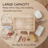 2Pcs Diaper Caddy Organizer with Inner Compartment Organization Sturdy Comfortable Carry Design for Nursery Baby Shower Newborn