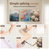 3Pcs 16x20 Inch Solid Wood Canvas Stretcher Bars DIY Canvas Frame Kit with Hardware for DIY Oil Painting Diamond Art Home Decor