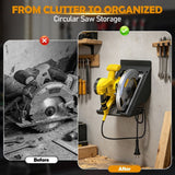 Carbon Steel Circular Saw Holder, Practical Humanized Design, Solid Sturdy, Space Saving, for Garages Workshops Job Sites Home