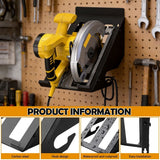 Carbon Steel Circular Saw Holder, Practical Humanized Design, Solid Sturdy, Space Saving, for Garages Workshops Job Sites Home