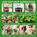 30Pcs Clear Nursery Pots with Multiple Drainage Holes & Dedicated Tray Transparent Seedling Flower Pot for Succulent Herb Orchid Flower