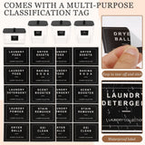 4 Pcs Laundry Pods Container Storage Set 3 Acrylic Canisters with Wooden Lids Dryer Sheet Container Holder with Measuring Scoops Labels Clear Organizer for Detergent Pods Scent Booster Dryer Balls