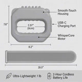Wearable Muscle Relief Ring, Portable Rechargeable Fascia Ring Hands-Free, Fascia Massager Smooth-Touch Finish with Adjustable Waist Belt for Back, Waist, Arms, Legs