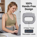 Wearable Muscle Relief Ring, Portable Rechargeable Fascia Ring Hands-Free, Fascia Massager Smooth-Touch Finish with Adjustable Waist Belt for Back, Waist, Arms, Legs