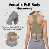 Wearable Muscle Relief Ring, Portable Rechargeable Fascia Ring Hands-Free, Fascia Massager Smooth-Touch Finish with Adjustable Waist Belt for Back, Waist, Arms, Legs