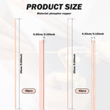 80 Pieces Silver Brazing Rods with Phosphor Bronze, Smooth Flow, Enhanced Capillary Action, for Copper and Plumbing