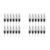 Weighted Stainless Steel Pourers Olive Oil Dispenser Spout Liquor Bottles Pourers Auto Flip Oil Dispenser (Silver,24Pcs) In Australia - Darrahopens