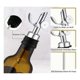 Weighted Stainless Steel Pourers Olive Oil Dispenser Spout Liquor Bottles Pourers Auto Flip Oil Dispenser (Silver,24Pcs) In Australia - Darrahopens
