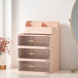 Makeup Organizer with 3 Large Drawers, Clear Rectangular Compartments for Brushes & Eyeshadow, Bathroom Vanity Storage, Cosmetic Countertop Organizer for Lipstick, Nail Polish, and Beauty Supplies In Australia - Darrahopens