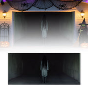 Halloween Garage Door Cover 7x16 FT - Witch Cauldron Backdrop Mural for Outdoor Indoor Decor, Spooky Party Wall Window Hanging Banner Home Yard Decoration In Australia - Darrahopens