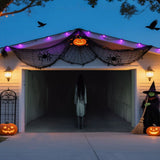 Halloween Garage Door Cover 7x16 FT - Witch Cauldron Backdrop Mural for Outdoor Indoor Decor, Spooky Party Wall Window Hanging Banner Home Yard Decoration