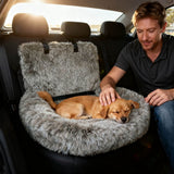 Pet Travel Seat for Cars Dog Bed Car Booster Seat for Small Medium Large Dogs Soft Washable Pet Car Bed Protects Vehicle from Dirt Scratches Easy Install Travel Kit for All Vehicles, 23.6 Inch