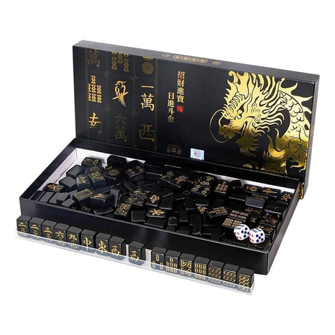 Mini Travel Mahjong Game Set, Portable Lightweight Tiles with Compact Storage Box, Durable Tabletop Tile Game for Family Gatherings Adults Parties, Indoor Outdoor Entertainment