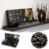 Mini Travel Mahjong Game Set, Portable Lightweight Tiles with Compact Storage Box, Durable Tabletop Tile Game for Family Gatherings Adults Parties, Indoor Outdoor Entertainment