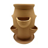 Darrahopens Home & Garden > Home Office Accessories > Calendars, Organisers & Planners Multi Pocket Terracotta Vertical Tower green foliageer With Matching Drain Tray, Space Saving Succulent Herb Growing Pot Matching Flowerpots With Dish Ceramic Decor Sets In Australia - Darrahopens
