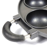 7-Cup Nonstick Baking Pan with Handle,Mini Muffin Tray,Round Metal Oven Bakeware,Black