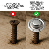 Metal Roof Screw Caps,No Screw Removal Watertight Seal Over Existing Screws,Rustproof Galvalume Leak Protection for Metal Roofing Siding Barns Sheds,White 1.38in 50 Pcs