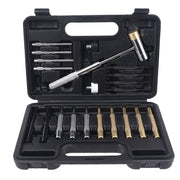 21pcs Professional Punch Tool Set Steel Pin Hammer Brass Leathercraft Repair