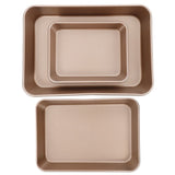 Golden Carbon Steel Baking Pan Set, Nonstick, Versatile for Oven In Australia - Darrahopens