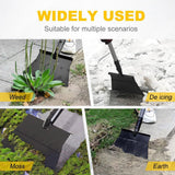 Multifunctional Garden Cleaning Shovel, Heavy-Duty Stainless Steel Flat Shovel with 54" Adjustable Handle for Weeding, Digging,  Outdoor  Tool