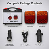 Magnetic Trailer Lights, Rechargeable LED Trailer Light Kit with Strong Magnetic Base, Waterproof Portable Tow Lights for Trucks, Boats, RVs, SUVs and Trailers, 2-Pack In Australia - Darrahopens